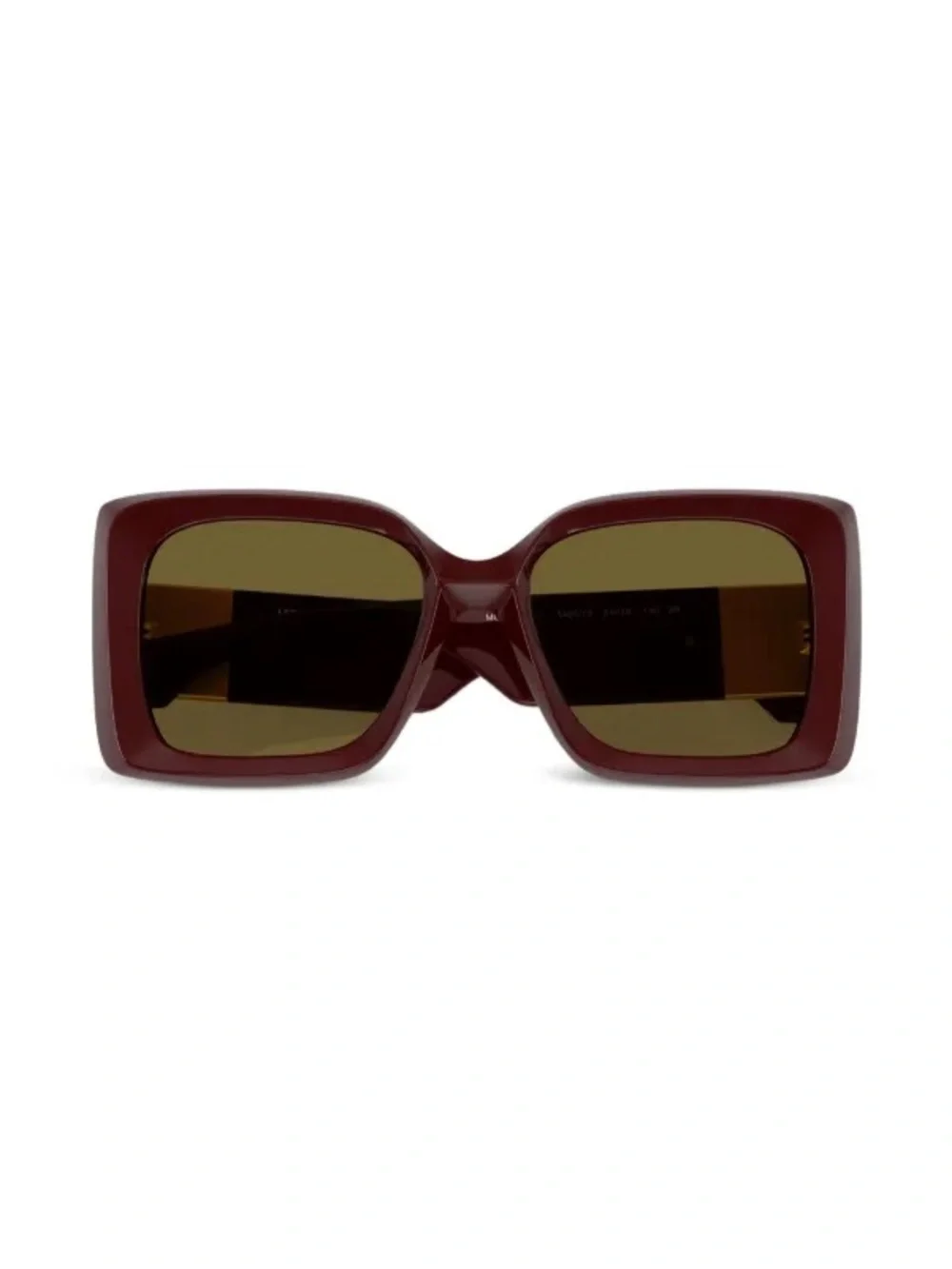 Versace Women's Burgundy Square Sunglasses with Gold Temple Medusa